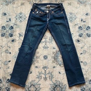 True Religion Dark Wash Straight Legged Jean